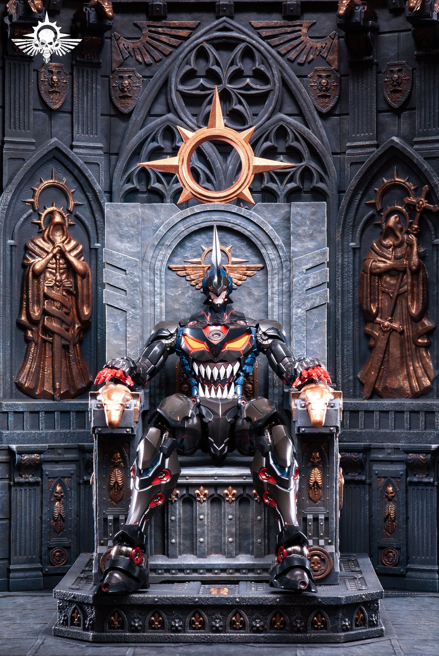 Universal JOYTOY Warhammer Chapter Primarch Throne Action Figure Model Display Collectible