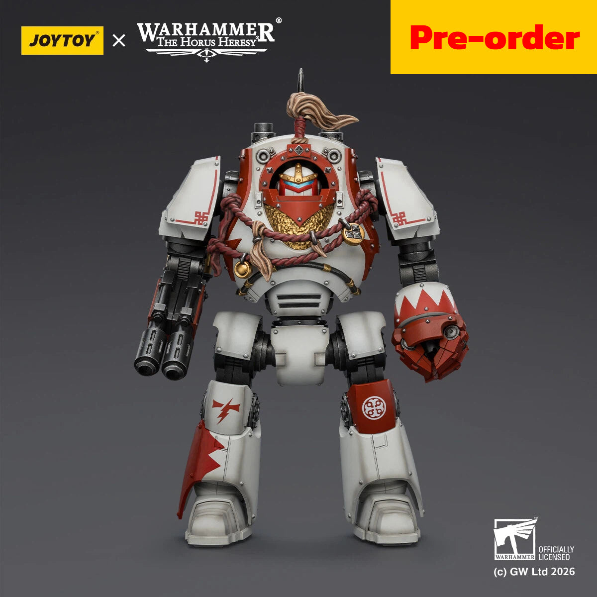 Pre-order JOYTOY White Scars Contemptor Dreadnought with Melta Cannon and Gravis power fist