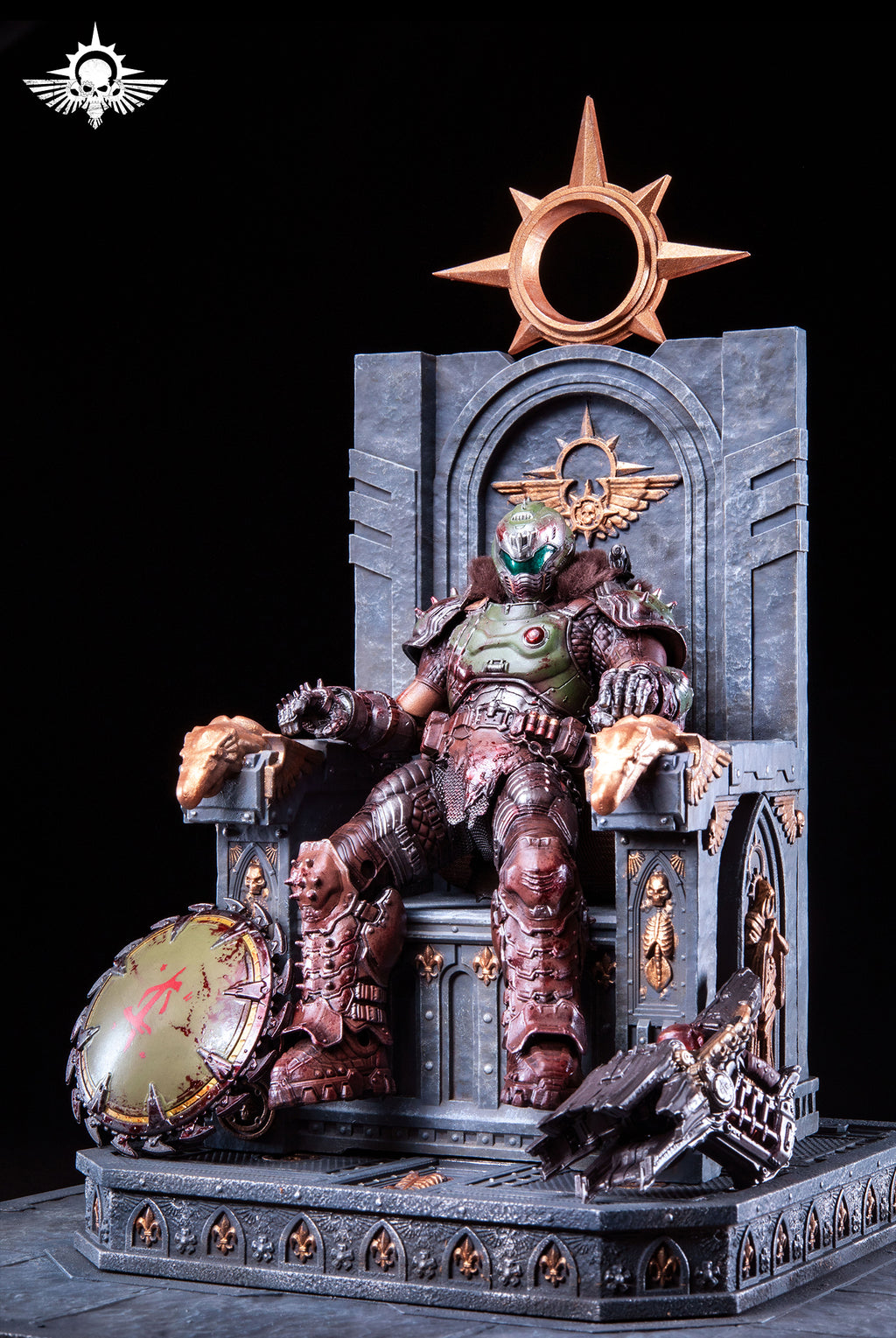Universal JOYTOY Warhammer Chapter Primarch Throne Action Figure Model Display Collectible