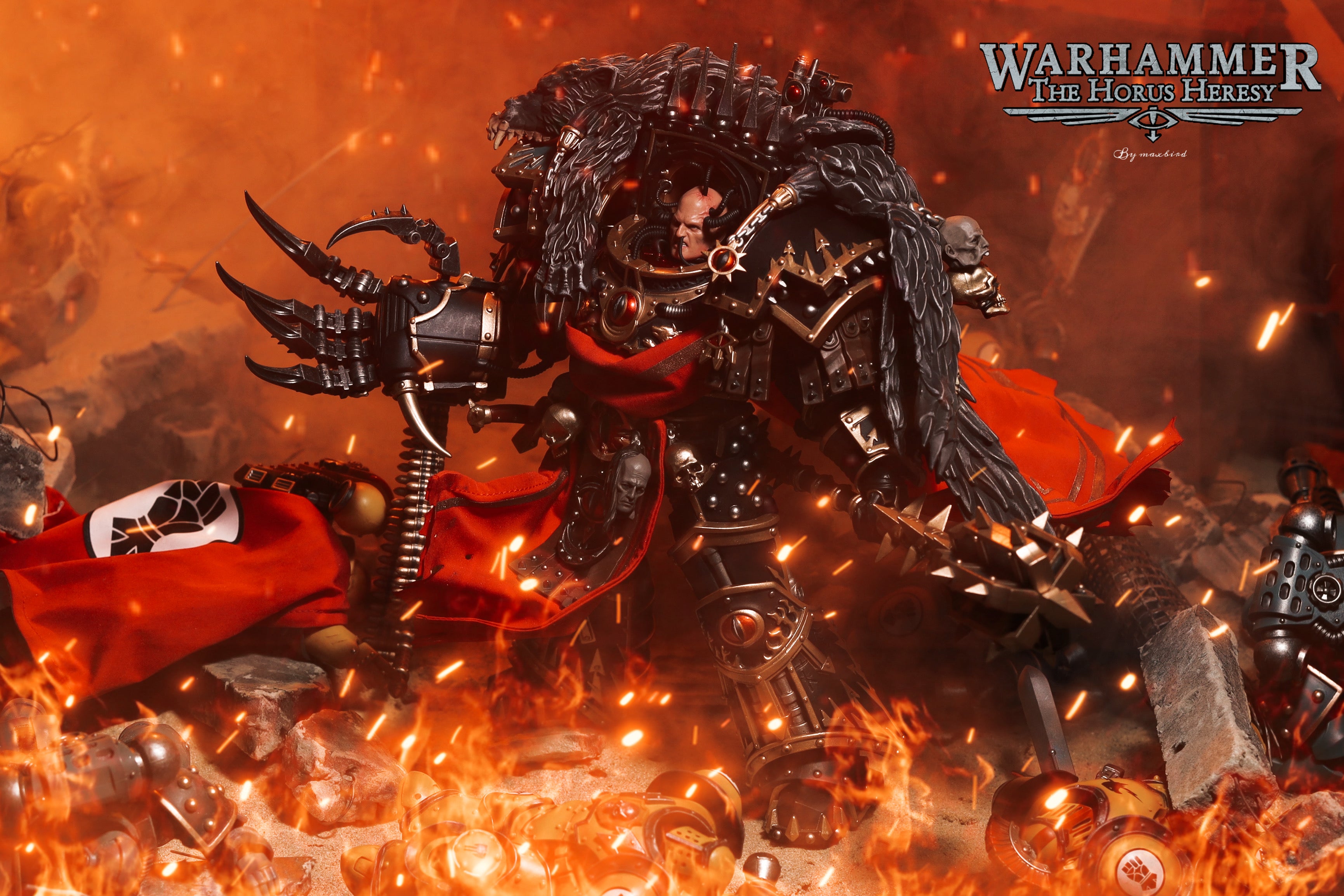 JOYTOY Warhammer 40K Warmaster Horus Action Figure Cloak Clothing Accessory