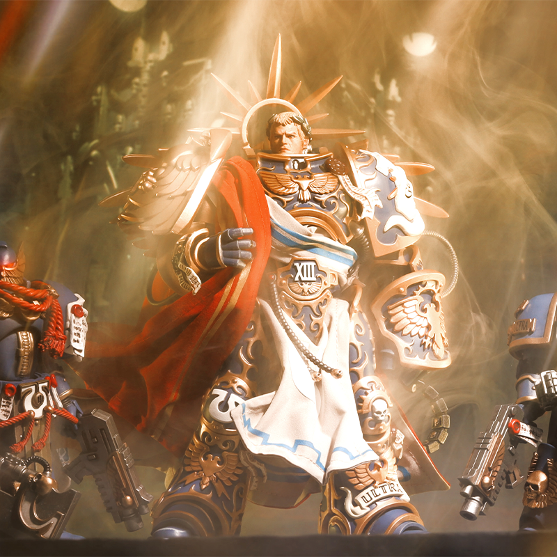 JOYTOY Warhammer 40K Ultramarines Primarch Roboute Guilliman Action Figure Cloak Accessory Collectible