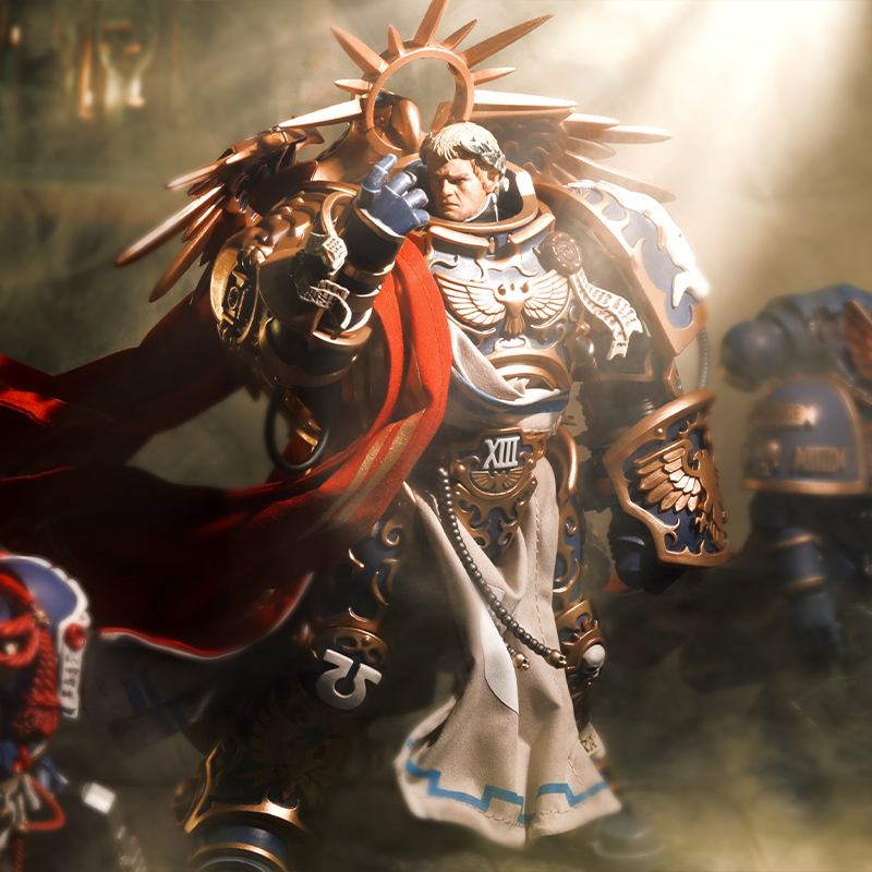 JOYTOY Warhammer 40K Ultramarines Primarch Roboute Guilliman Action Figure Cloak Accessory Collectible