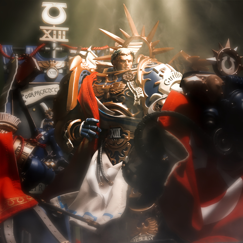 JOYTOY Warhammer 40K Ultramarines Primarch Roboute Guilliman Action Figure Cloak Accessory Collectible