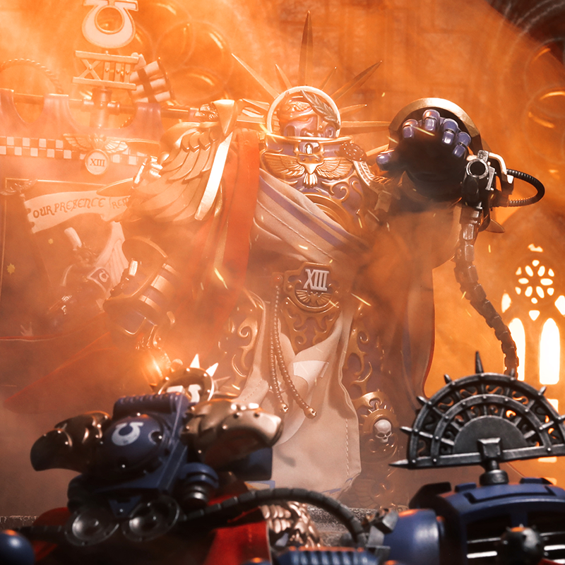 JOYTOY Warhammer 40K Ultramarines Primarch Roboute Guilliman Action Figure Cloak Accessory Collectible