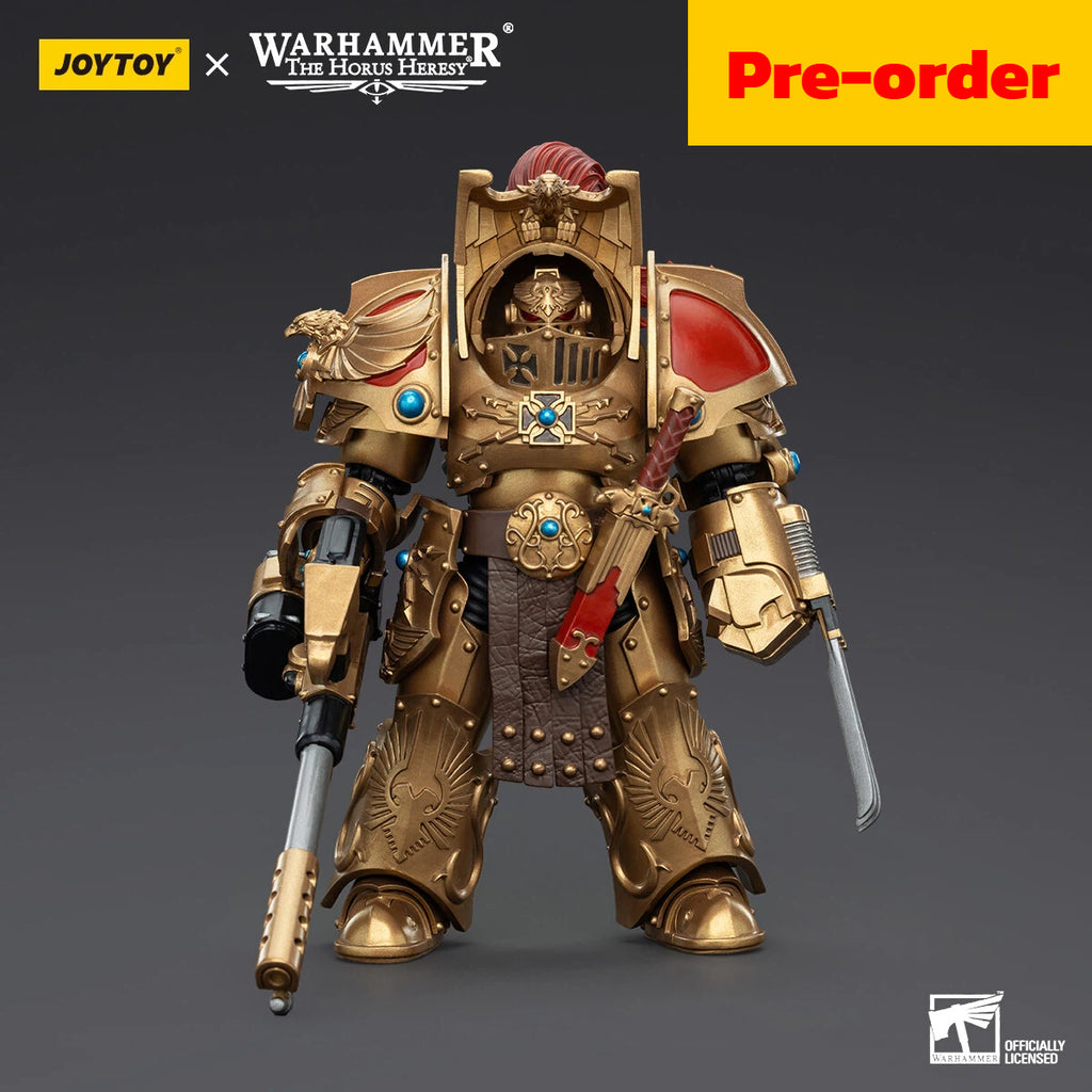JOYTOY  Warhammer The Horus Heresy  Scale：1/18   Legio Custodes Aquilon Terminator Squad Aquilon with Infernus Firepike