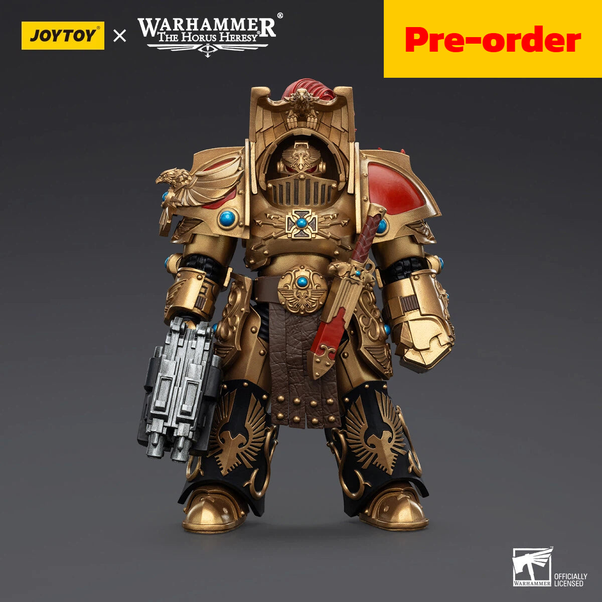 JOYTOY  Warhammer The Horus Heresy   Scale：1/18   Legio Custodes Aquilon Terminator Squad Aquilon with Lastrum Storm Bolter