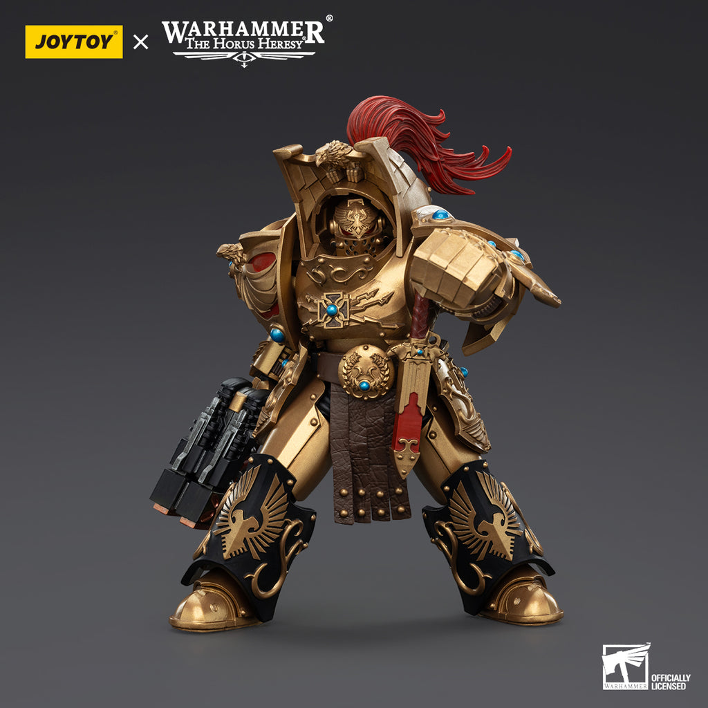 joytoy  Warhammer The Horus Heresy  Scale：1/18  Legio Custodes Aquilon Terminator Squad Aquilon with twin-linked Adrathic Destructor