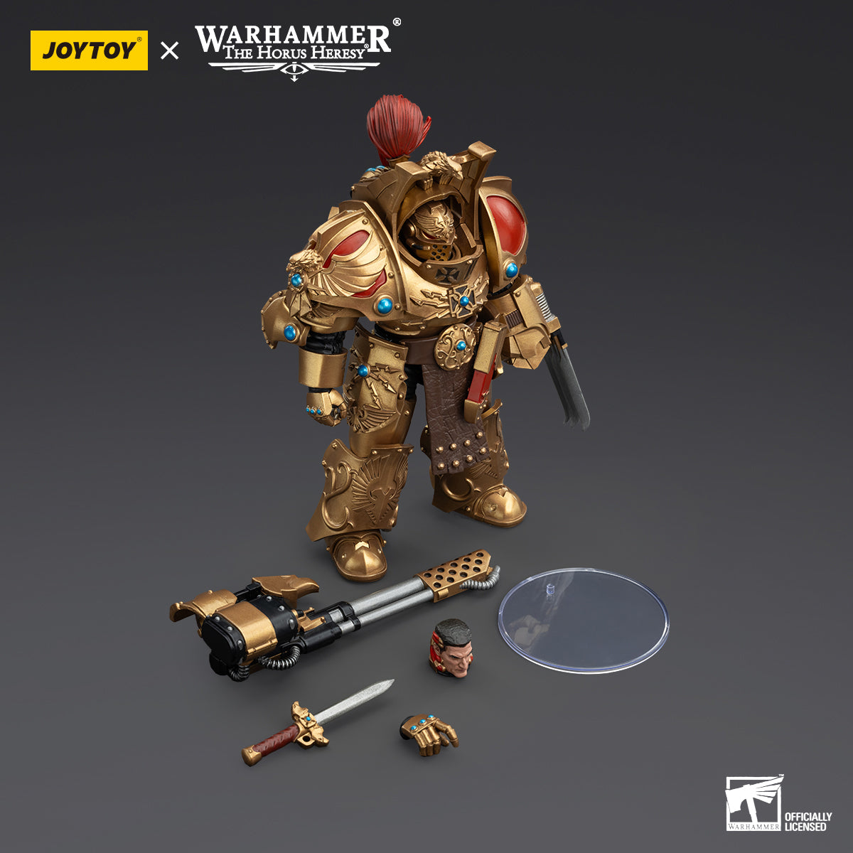 JOYTOY  Warhammer The Horus Heresy  Scale：1/18   Legio Custodes Aquilon Terminator Squad Aquilon with Infernus Firepike