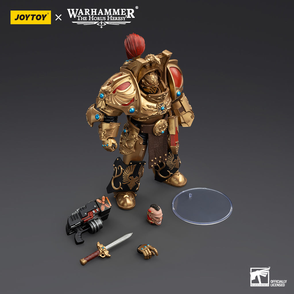 joytoy  Warhammer The Horus Heresy  Scale：1/18  Legio Custodes Aquilon Terminator Squad Aquilon with twin-linked Adrathic Destructor