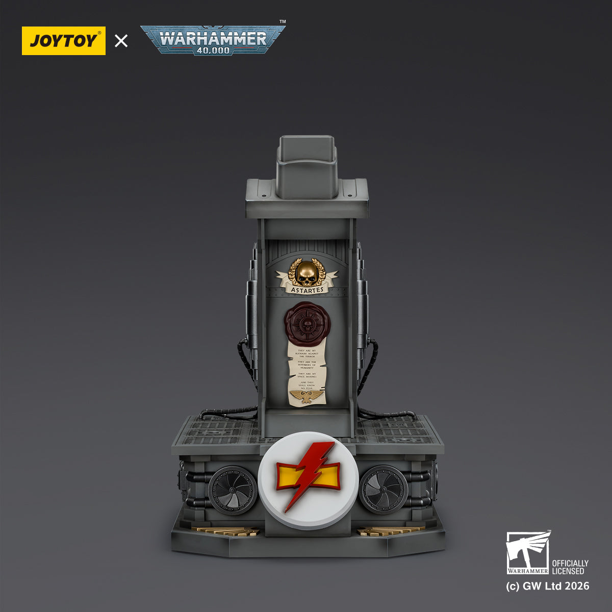 JOYTOY  Warhammer 40,000   Scale：1/1   White Scars MkX Helmet& Display Stand