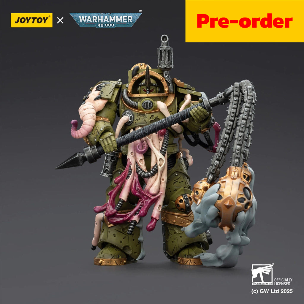 JOYTOY  Warhammer 40,000  Scale：1/18  Death Guard Blightlord Terminator 2 with Flail of Corruption