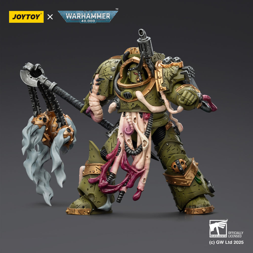 JOYTOY  Warhammer 40,000  Scale：1/18  Death Guard Blightlord Terminator 2 with Flail of Corruption