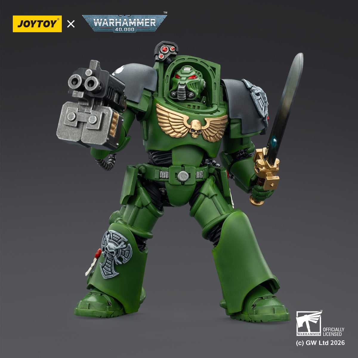 Salamanders Terminator 1 with Power Sword and Storm Bolter