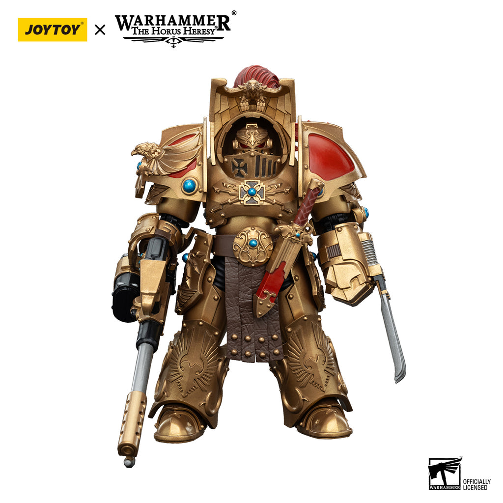 JOYTOY  Warhammer The Horus Heresy  Scale：1/18   Legio Custodes Aquilon Terminator Squad Aquilon with Infernus Firepike