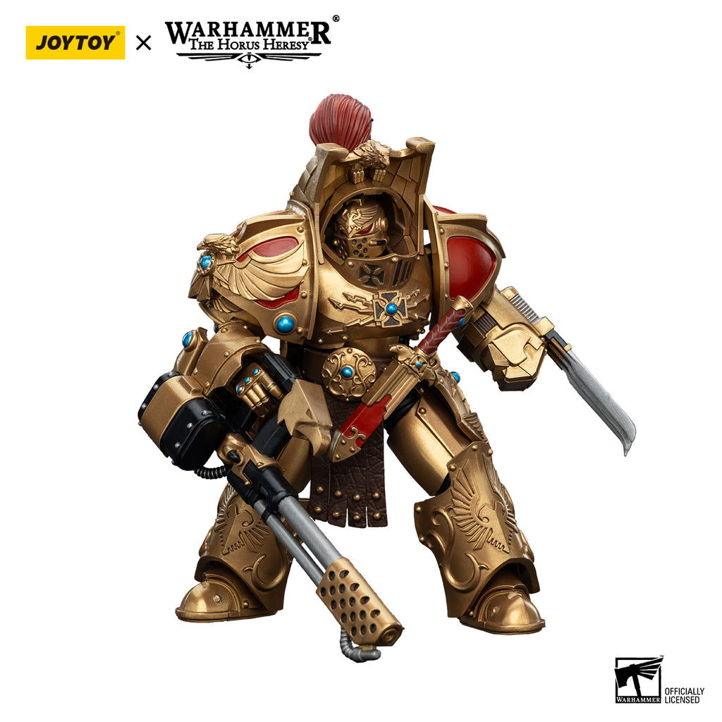 JOYTOY  Warhammer The Horus Heresy  Scale：1/18   Legio Custodes Aquilon Terminator Squad Aquilon with Infernus Firepike