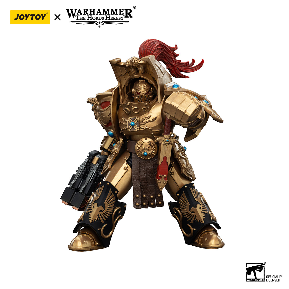 joytoy  Warhammer The Horus Heresy  Scale：1/18  Legio Custodes Aquilon Terminator Squad Aquilon with twin-linked Adrathic Destructor