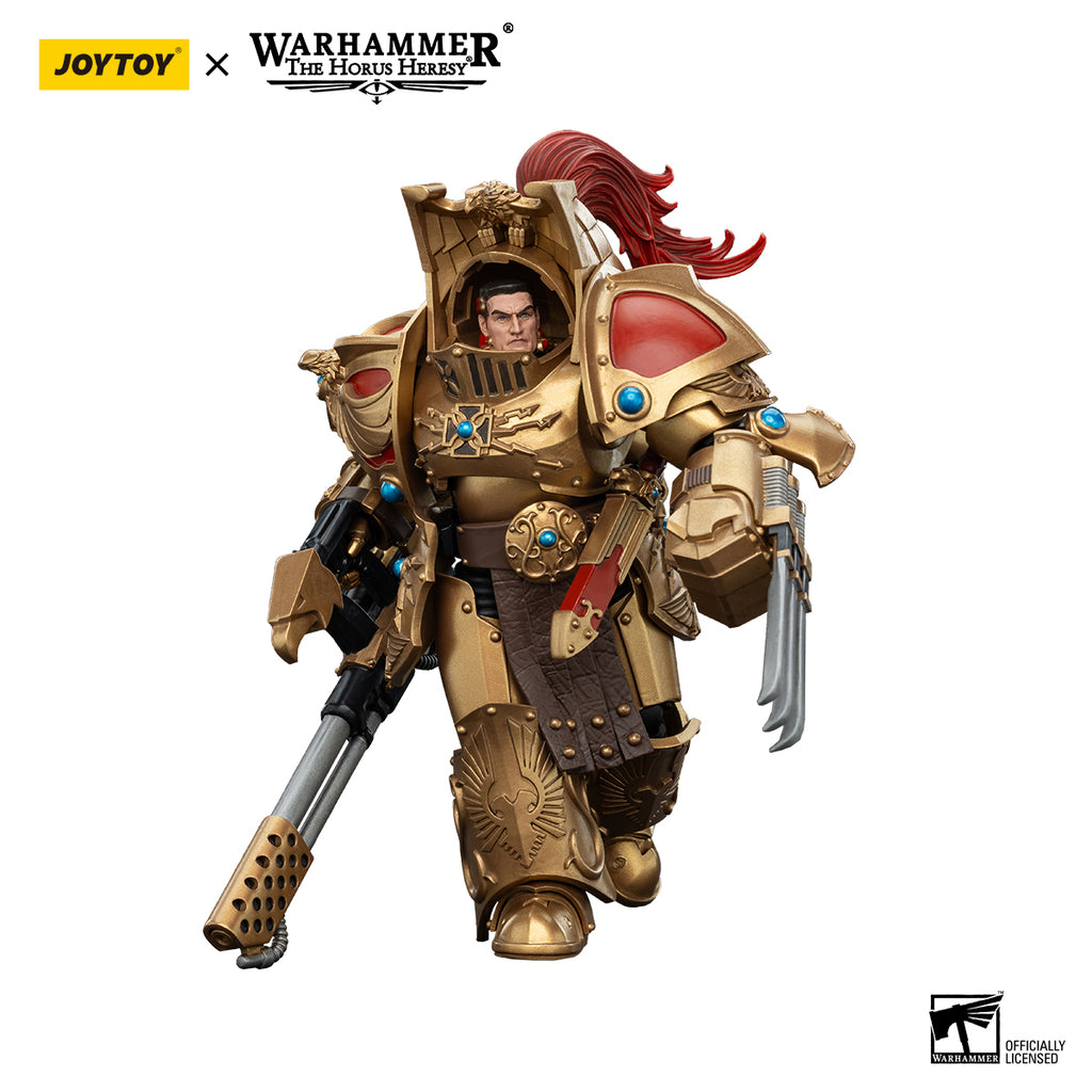 JOYTOY  Warhammer The Horus Heresy  Scale：1/18   Legio Custodes Aquilon Terminator Squad Aquilon with Infernus Firepike