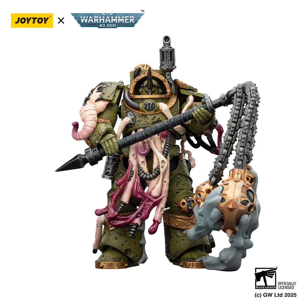 JOYTOY  Warhammer 40,000  Scale：1/18  Death Guard Blightlord Terminator 2 with Flail of Corruption
