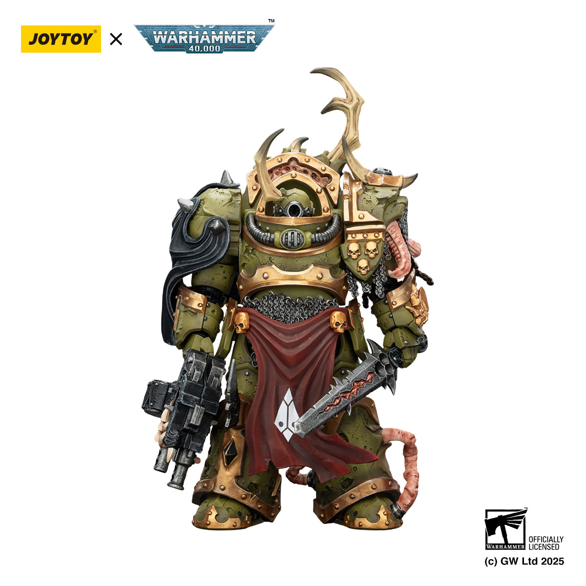 JOYTOY  Warhammer 40,000   Scale：1/18   Death Guard Blightlord Terminator 3 with Combi-bolter and Bubotic Blade