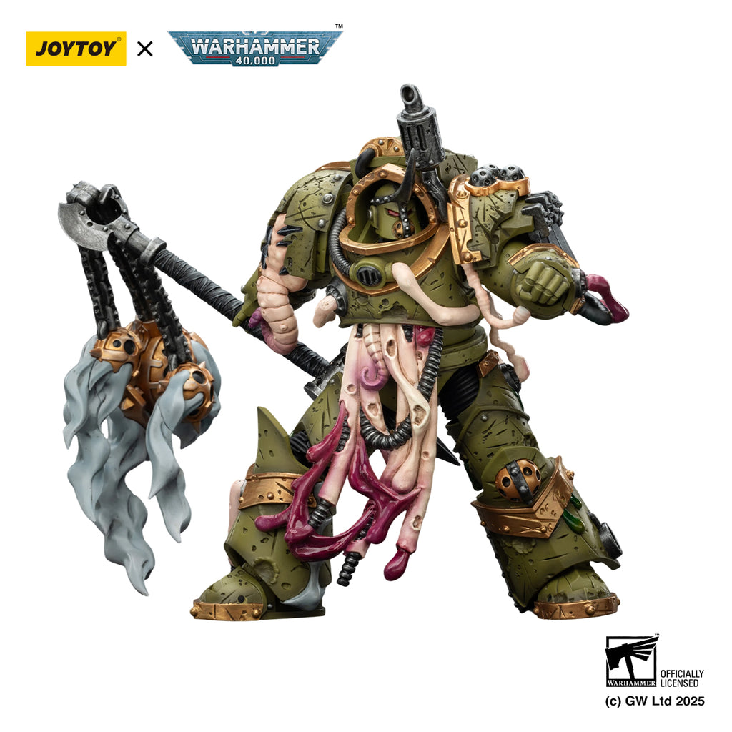 JOYTOY  Warhammer 40,000  Scale：1/18  Death Guard Blightlord Terminator 2 with Flail of Corruption