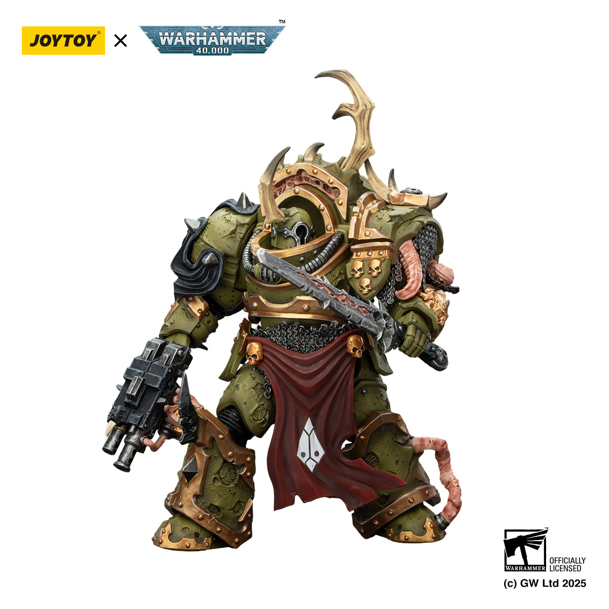 JOYTOY  Warhammer 40,000   Scale：1/18   Death Guard Blightlord Terminator 3 with Combi-bolter and Bubotic Blade