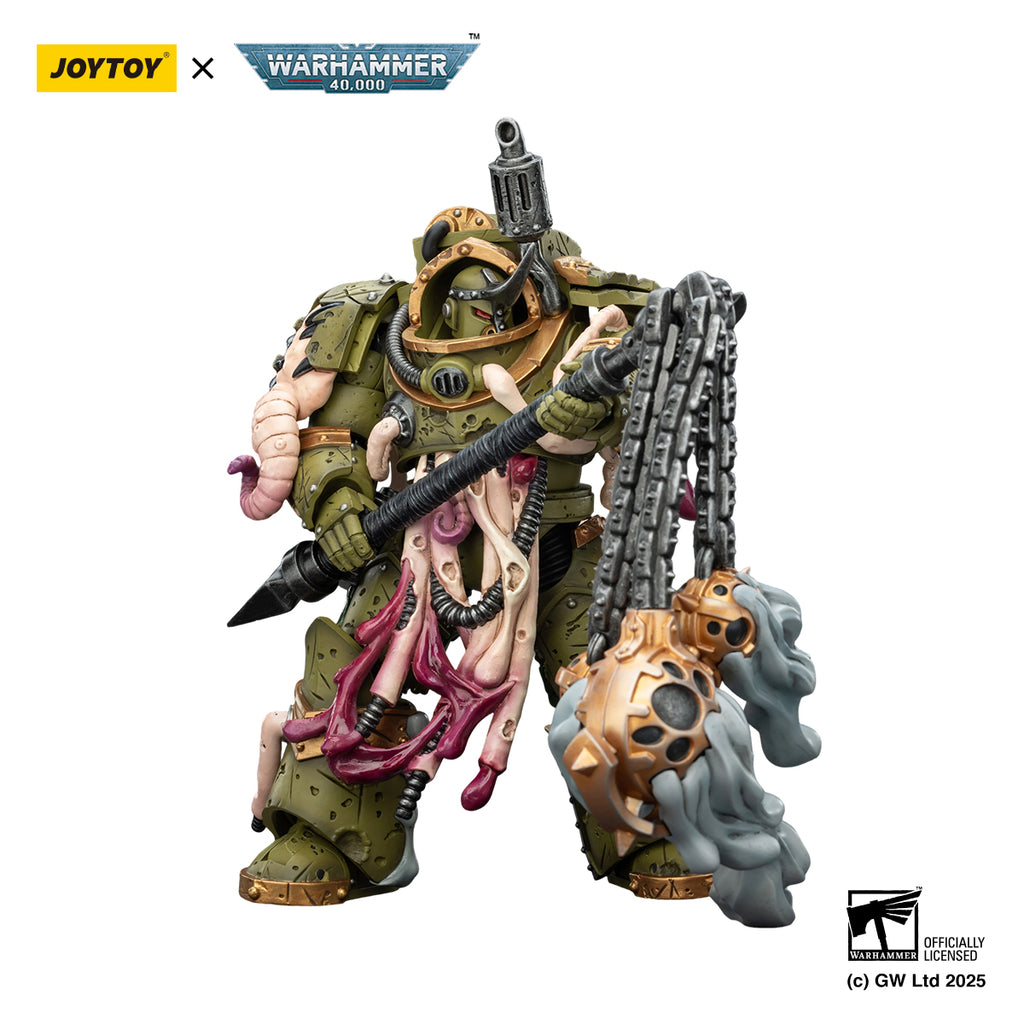 JOYTOY  Warhammer 40,000  Scale：1/18  Death Guard Blightlord Terminator 2 with Flail of Corruption