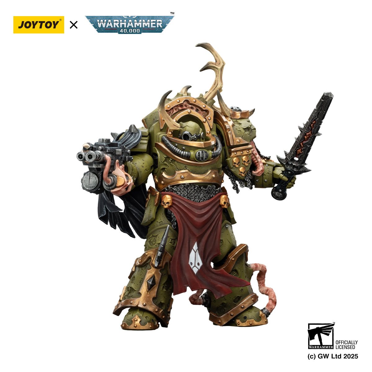 JOYTOY  Warhammer 40,000   Scale：1/18   Death Guard Blightlord Terminator 3 with Combi-bolter and Bubotic Blade