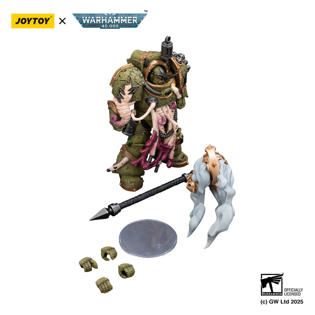 JOYTOY  Warhammer 40,000  Scale：1/18  Death Guard Blightlord Terminator 2 with Flail of Corruption