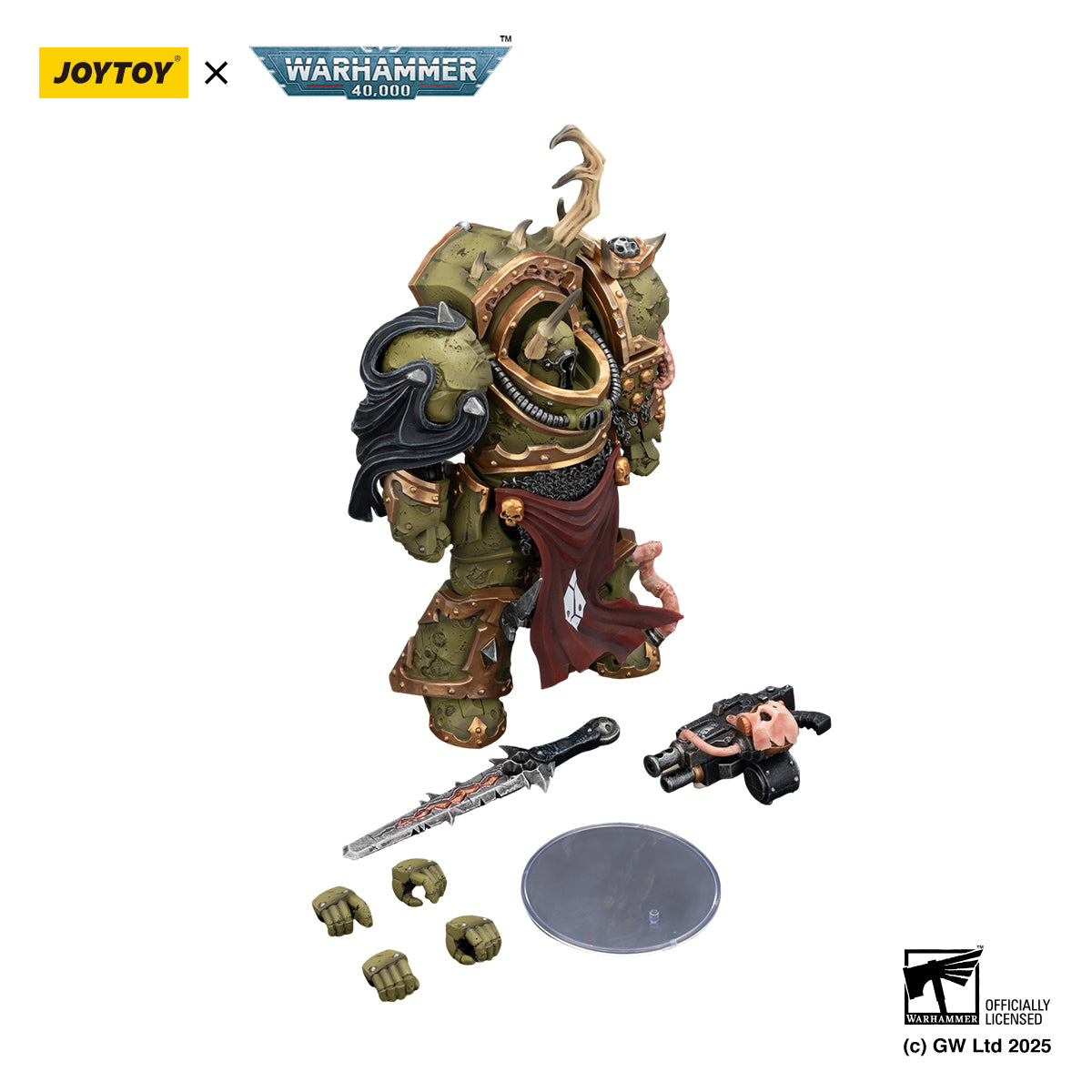 JOYTOY  Warhammer 40,000   Scale：1/18   Death Guard Blightlord Terminator 3 with Combi-bolter and Bubotic Blade