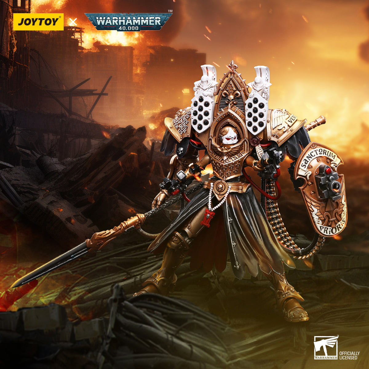 JOYTOY   Warhammer 40,000   Scale：1/18   Adepta Sororitas Abbess Sanctorum Morvenn Vahl