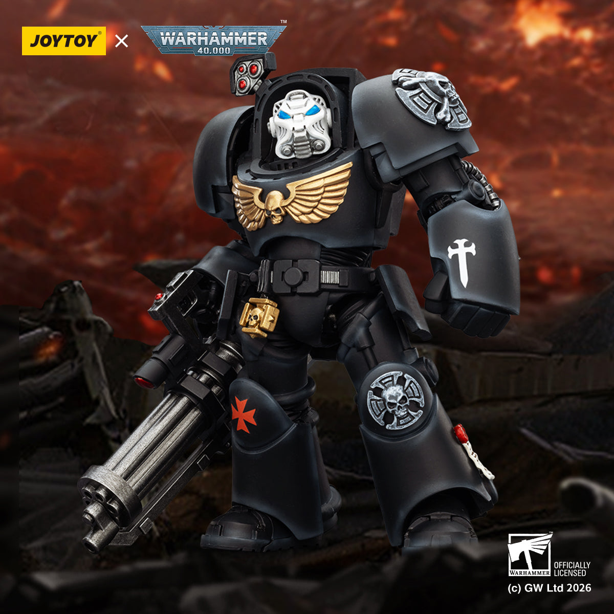 Black Templars Terminator 3 with Power Fist and Assault Cannon