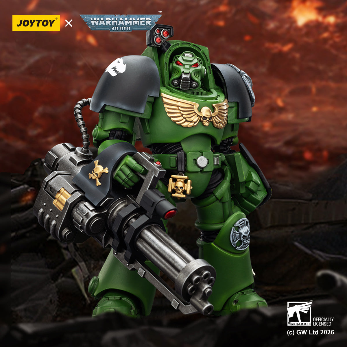 Salamanders Terminator 3 with Power Fist and Assault Cannon