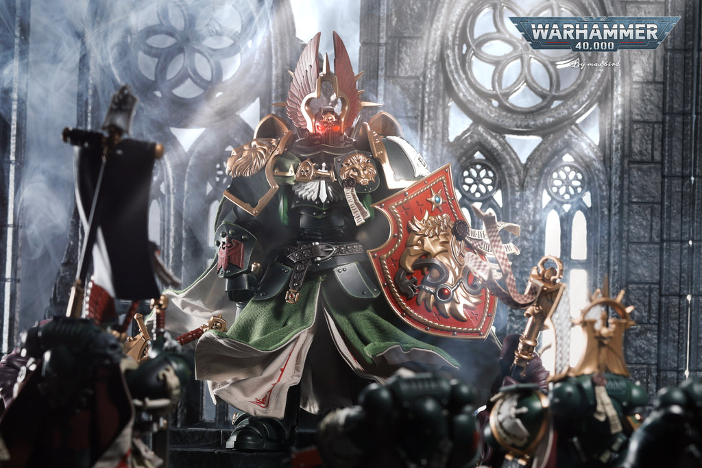 JOYTOY Warhammer 40K Dark Angels Lion Primarch High Master El Zhansen Action Figure Model Cloak Accessory Collectible