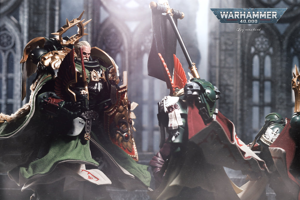 JOYTOY Warhammer 40K Dark Angels Lion Primarch High Master El Zhansen Action Figure Model Cloak Accessory Collectible