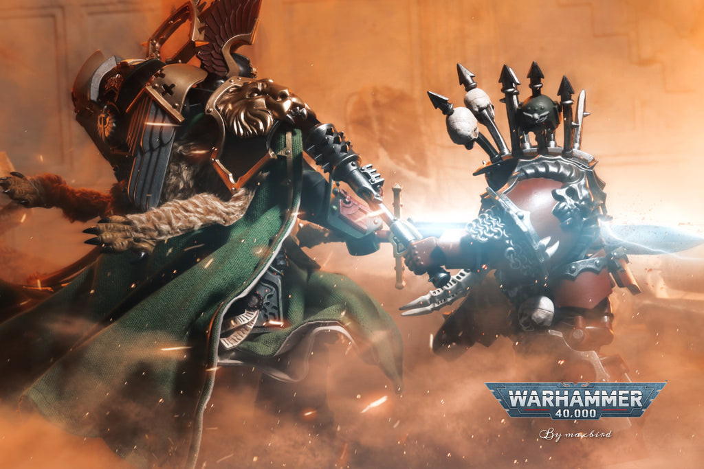 JOYTOY Warhammer 40K Dark Angels Lion Primarch High Master El Zhansen Action Figure Model Cloak Accessory Collectible