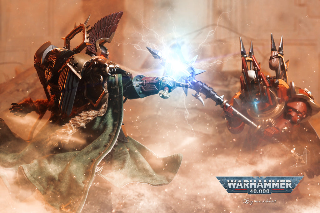 JOYTOY Warhammer 40K Dark Angels Lion Primarch High Master El Zhansen Action Figure Model Cloak Accessory Collectible