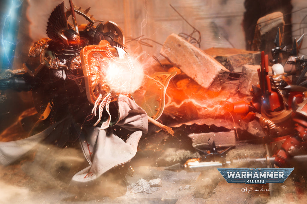 JOYTOY Warhammer 40K Dark Angels Lion Primarch High Master El Zhansen Action Figure Model Cloak Accessory Collectible