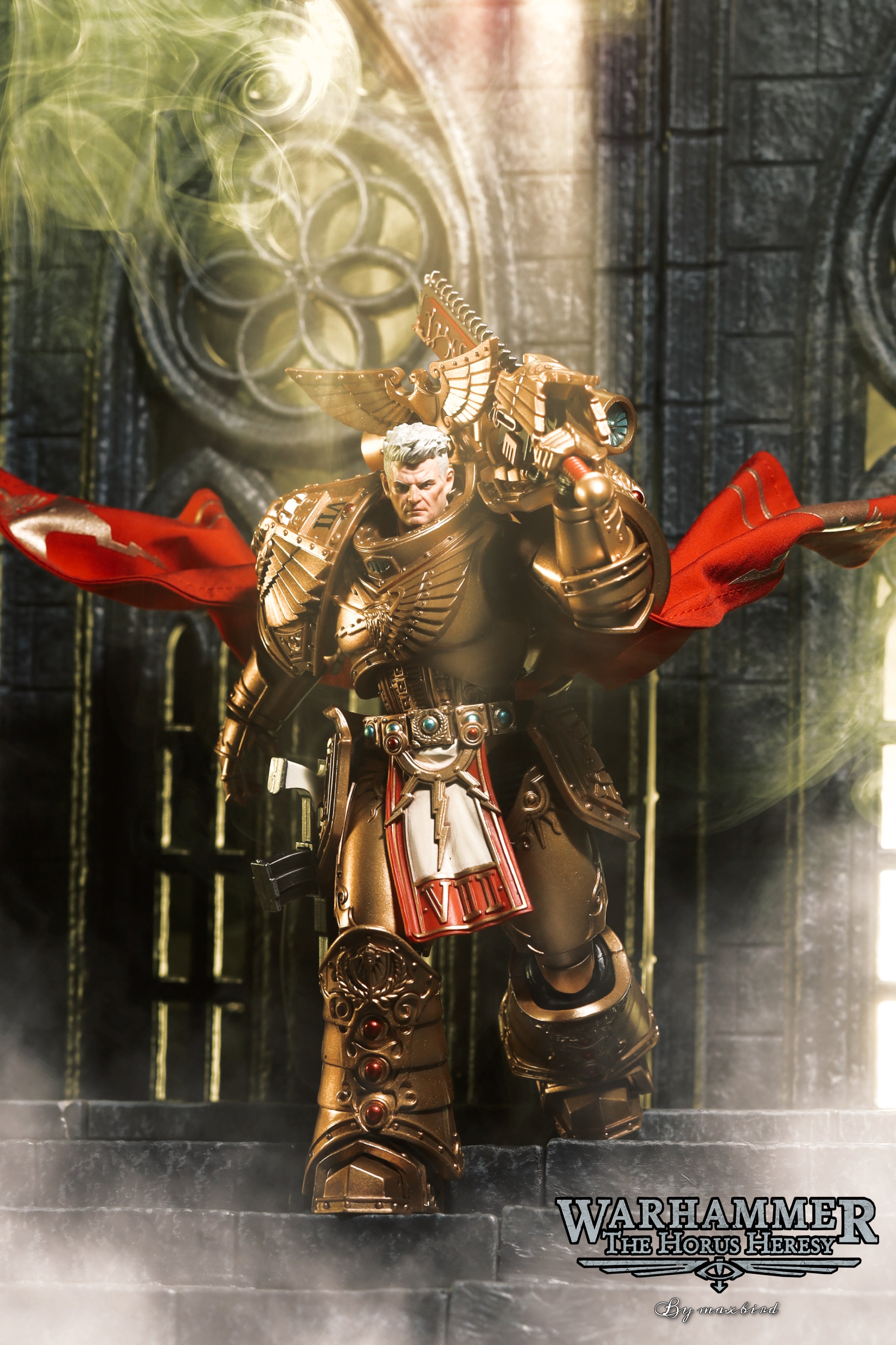 JOYTOY Warhammer 30K Imperial Fists Rogal Dorn VII Legion Primarch Action Figure Model Cloak Accessory Collectible