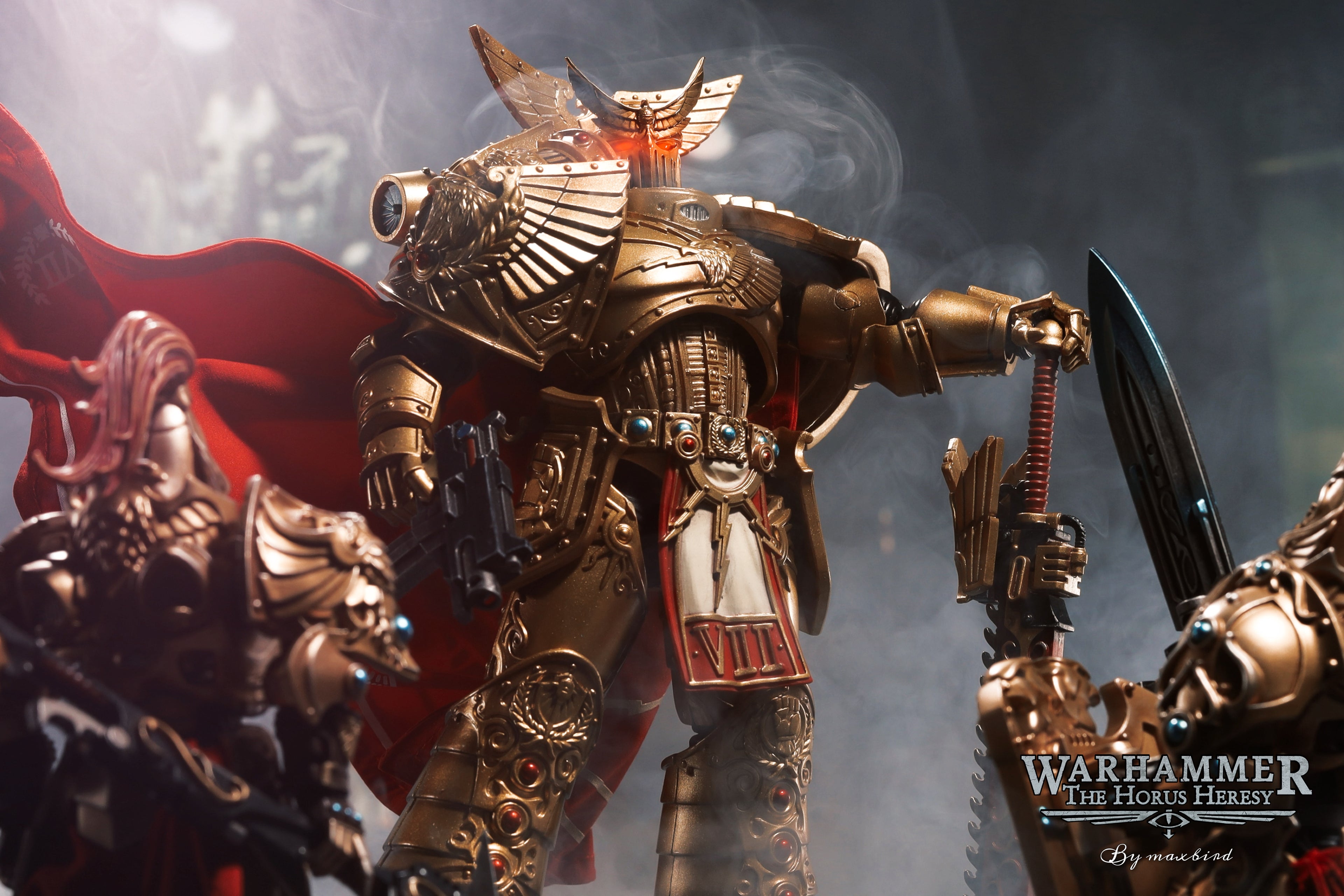 JOYTOY Warhammer 30K Imperial Fists Rogal Dorn VII Legion Primarch Action Figure Model Cloak Accessory Collectible