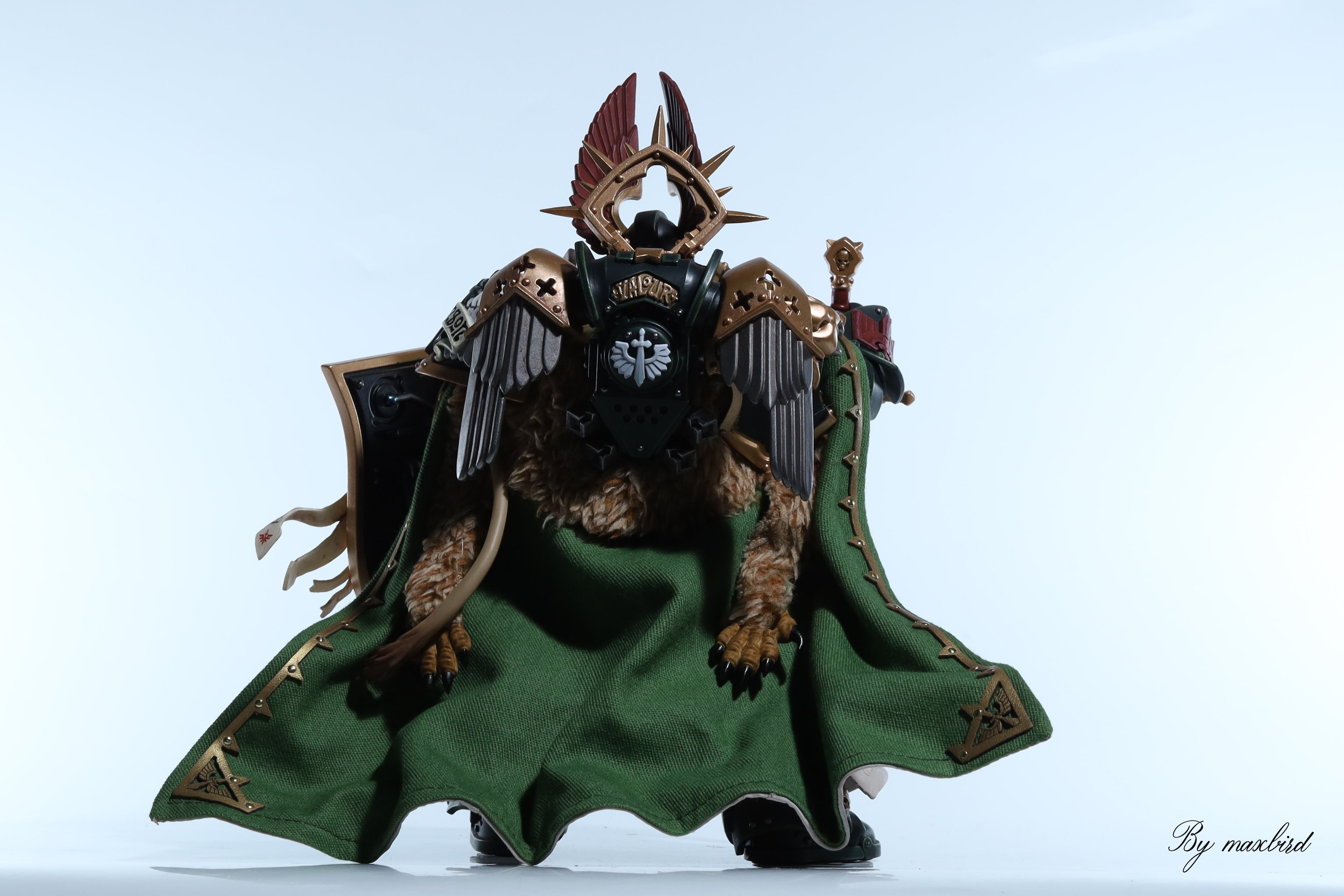 JOYTOY Warhammer 40K Dark Angels Lion Primarch High Master El Zhansen Action Figure Model Cloak Accessory Collectible