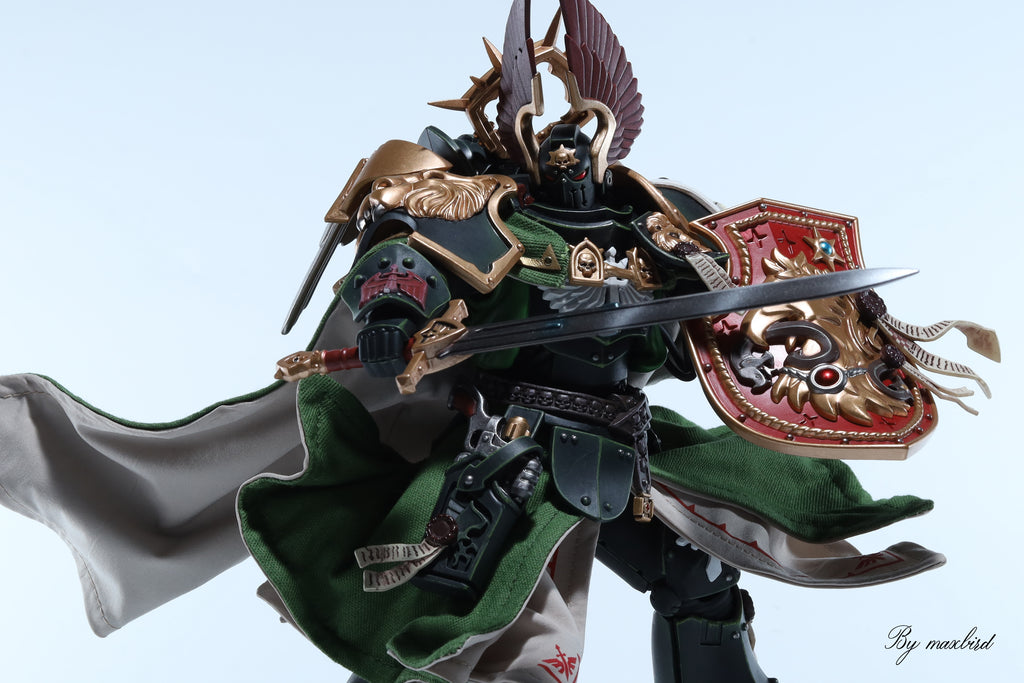 JOYTOY Warhammer 40K Dark Angels Lion Primarch High Master El Zhansen Action Figure Model Cloak Accessory Collectible