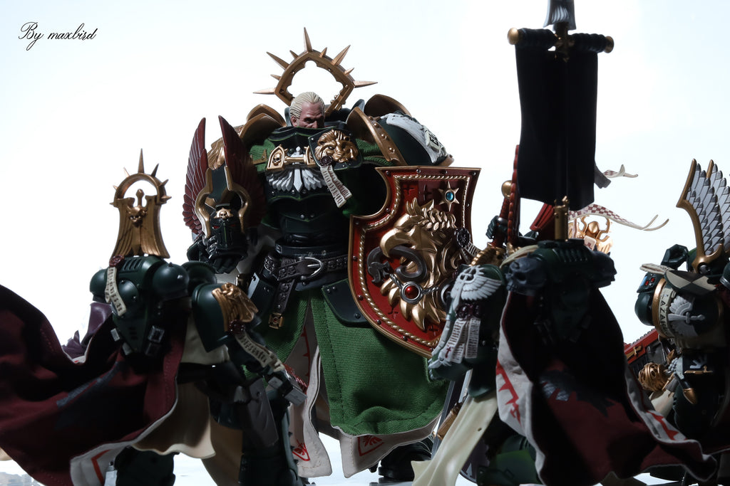 JOYTOY Warhammer 40K Dark Angels Lion Primarch High Master El Zhansen Action Figure Model Cloak Accessory Collectible