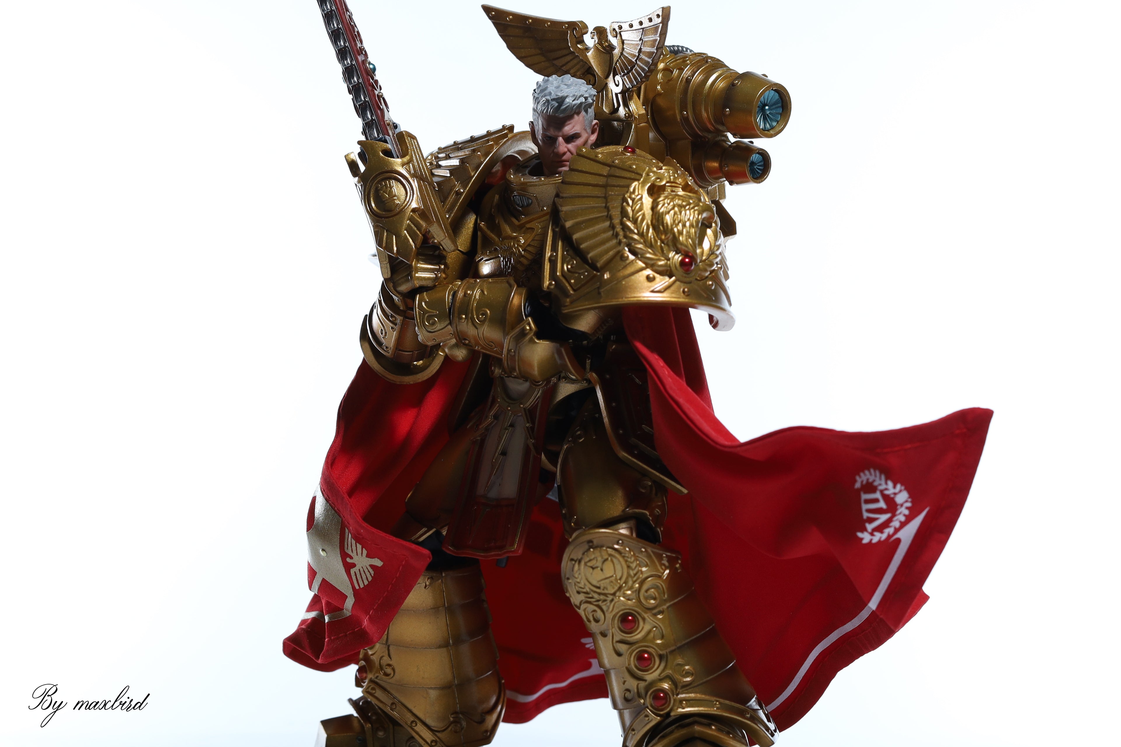 JOYTOY Warhammer 30K Imperial Fists Rogal Dorn VII Legion Primarch Action Figure Model Cloak Accessory Collectible