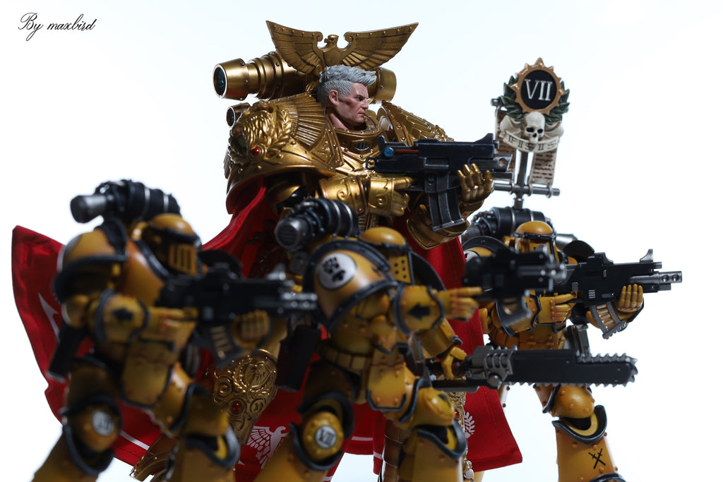 JOYTOY Warhammer 30K Imperial Fists Rogal Dorn VII Legion Primarch Action Figure Model Cloak Accessory Collectible