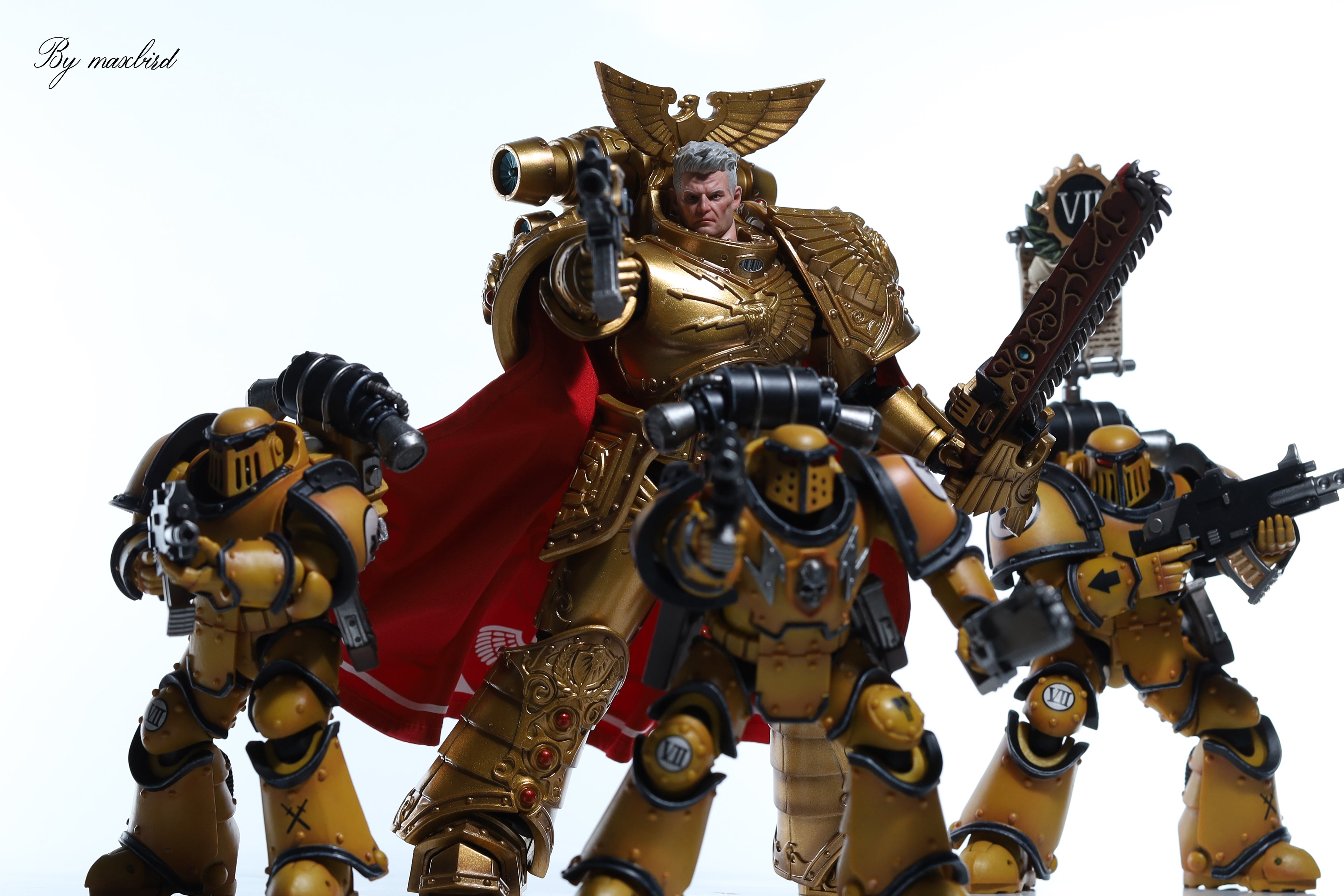 JOYTOY Warhammer 30K Imperial Fists Rogal Dorn VII Legion Primarch Action Figure Model Cloak Accessory Collectible