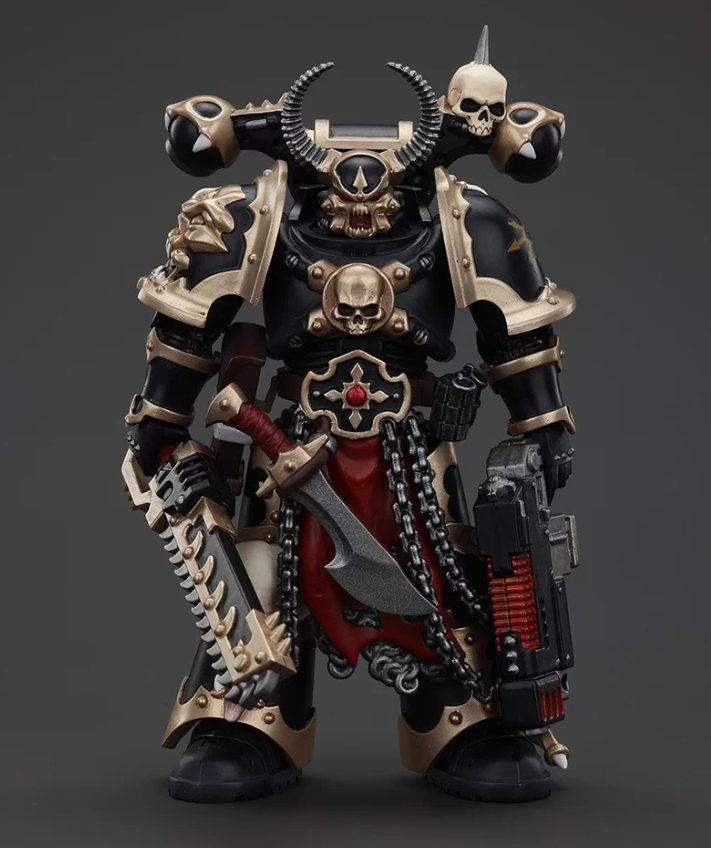 JOYTOY   Warhammer 40,000   Scale：1/18   Chaos Space Marines Black Legion Chosen with Combi-melta and chainsword