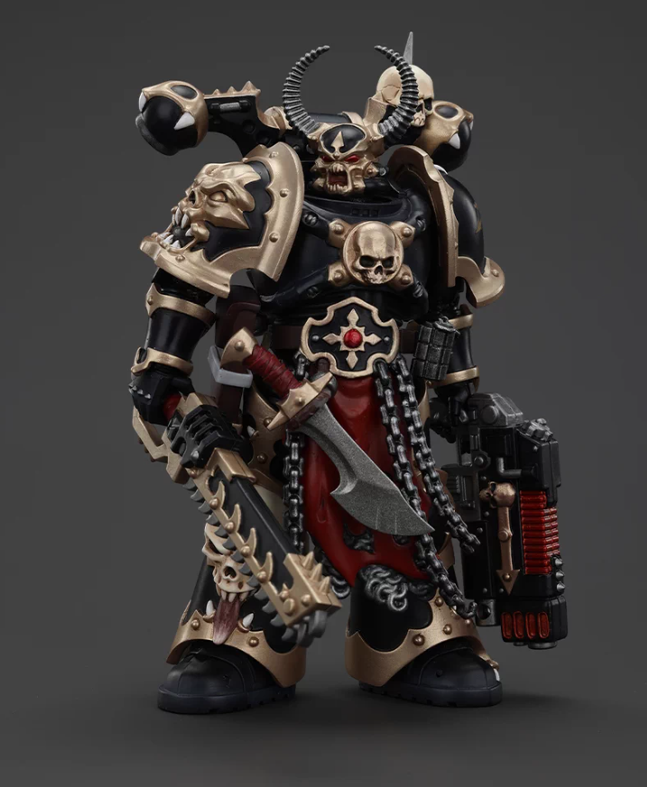 JOYTOY   Warhammer 40,000   Scale：1/18   Chaos Space Marines Black Legion Chosen with Combi-melta and chainsword