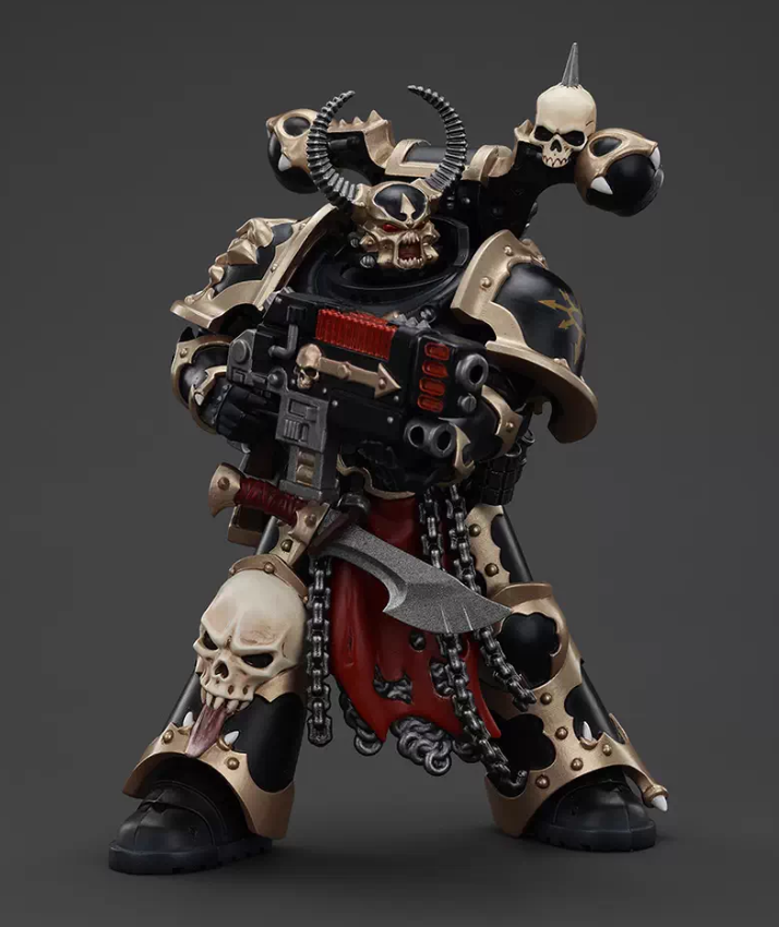 JOYTOY   Warhammer 40,000   Scale：1/18   Chaos Space Marines Black Legion Chosen with Combi-melta and chainsword