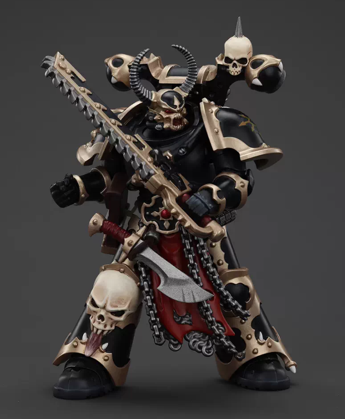 JOYTOY   Warhammer 40,000   Scale：1/18   Chaos Space Marines Black Legion Chosen with Combi-melta and chainsword