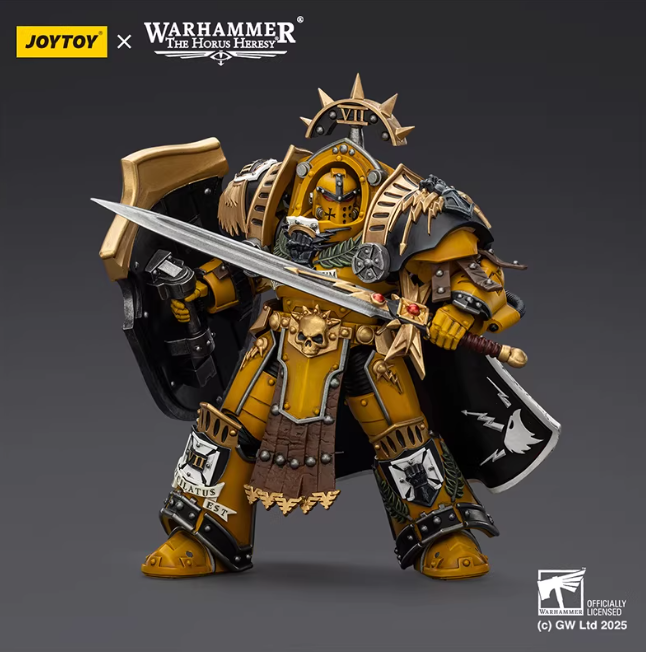 Imperial Fists Legion Praetor in Tartaros Terminator Armour with Power Sword and Vigil Storm Shield